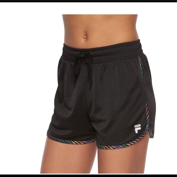 Fila Pants - FILA SPORT Mesh Rainbow Ray Shorts Sz Lg